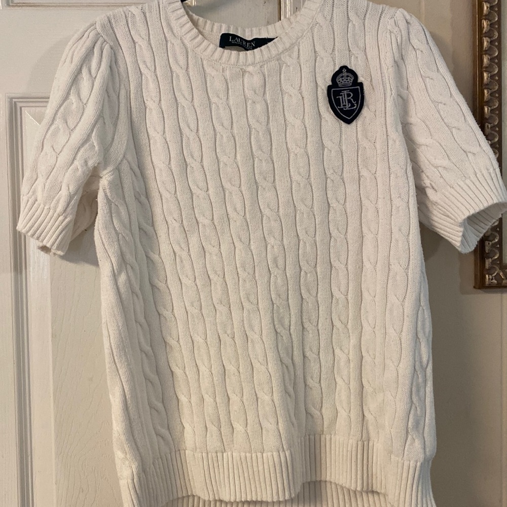 💜💜💜- Ralph Lauren women’s sweater. Short sleeve size XL. Fits like M-L